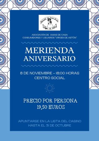 Imagen Merienda aniversario Asociación Amas de Casa